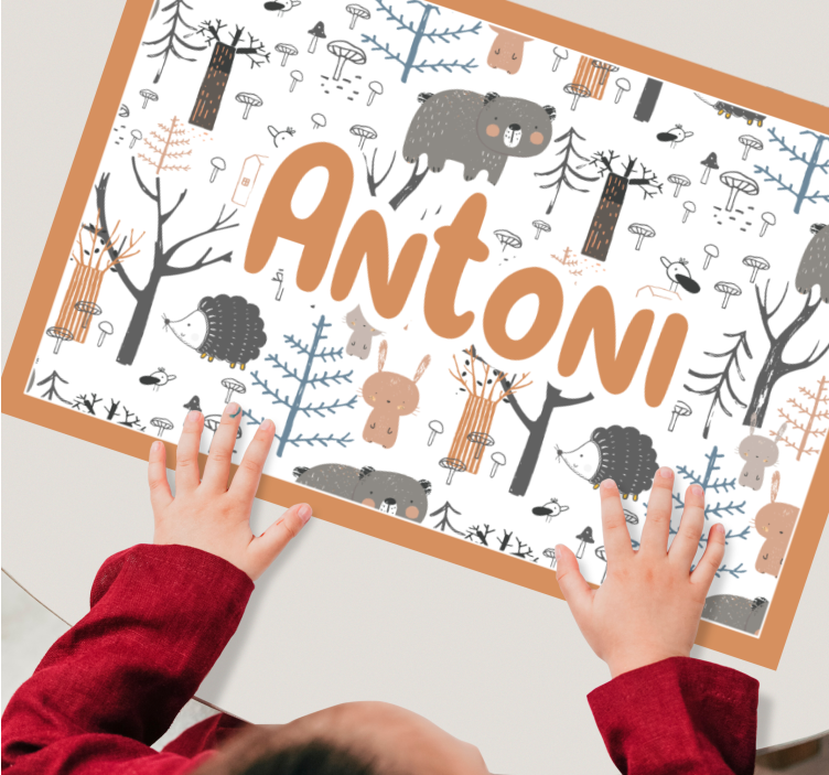 Skandinavska šuma sa podmetačima za životinje - TenStickers