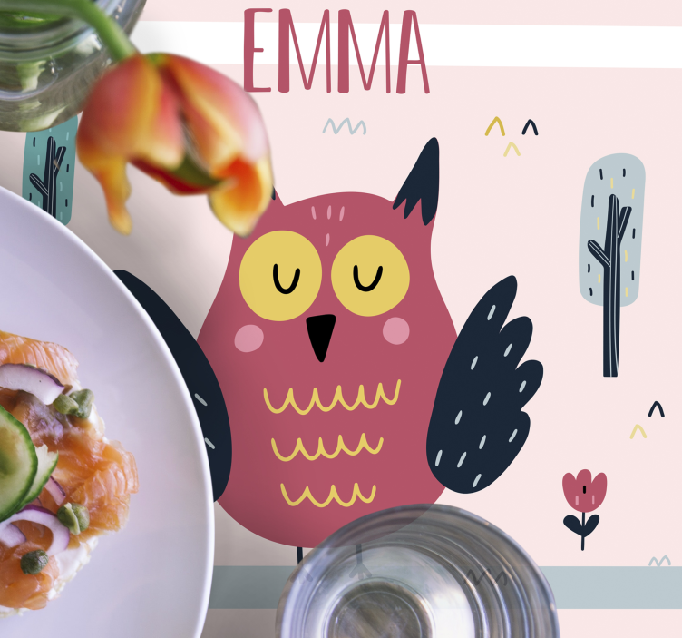 Sove s personaliziranim podmetačima - TenStickers