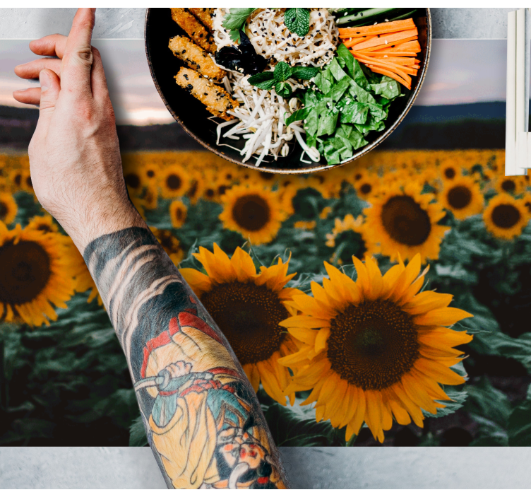 Suncokretovo polje elegantni podmetači - TenStickers