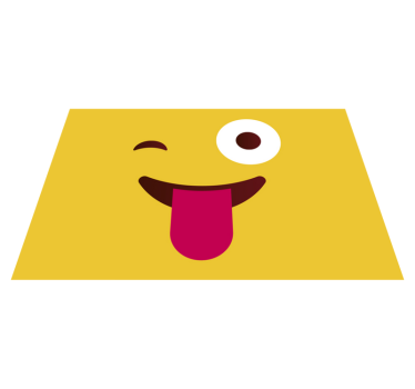 Moderni emoji koji namignute suočavaju se s dječjim vinilnim podm - TenStickers