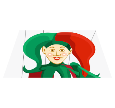 Halloween marionette nasmijana dječja prostirka za stol - TenStickers
