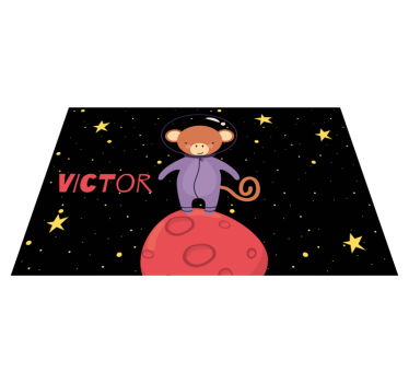 Podmetač djeca avantura majmuna astronauta - TenStickers