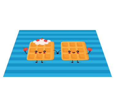 Podmetač djeca sretni waffle prijatelji - TenStickers
