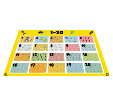 Podmetač djeca Šareni brojčani grafikon - TenStickers
