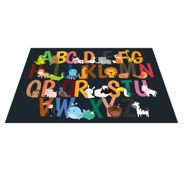 Podmetač djeca s likovima životinja abecede - TenStickers