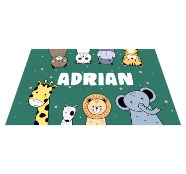 Crtići sa životinjama s personaliziranim otiračima za stol - TenStickers