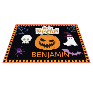 Dječji halloween uzorak s imenom halloween stolnjaci - TenStickers