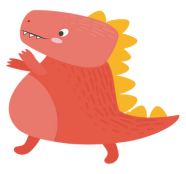 Podmetač djeca s simpatičnim dinosaurem - TenStickers