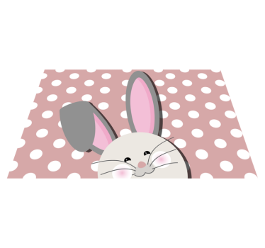 Podmetač djeca s veselom dizajnom zeca - TenStickers