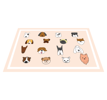 Podmetač djeca kolekcija životinjskih lica - TenStickers