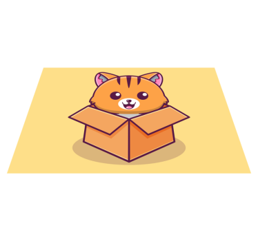 Mačka u kutiji dječja podloga za stol - TenStickers