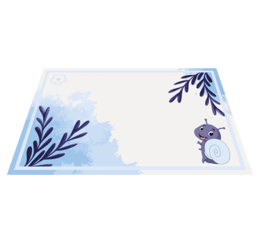 Podmetač djeca puž s lišćem - TenStickers