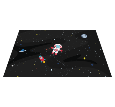 Podmetač djeca astronaut i raketa - TenStickers