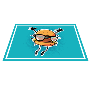 Podmetač djeca skakač hamburger lik - TenStickers