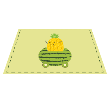 Podmetač djeca ananas lubenica vozilo - TenStickers