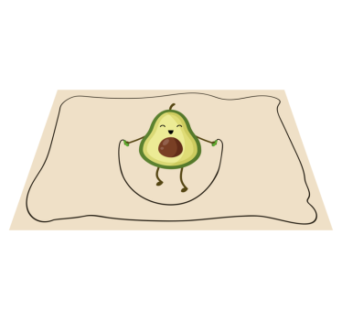 Podmetač djeca sretan avokado skakač - TenStickers