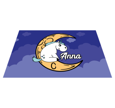Podmetač djeca jednorog mjesec noć - TenStickers