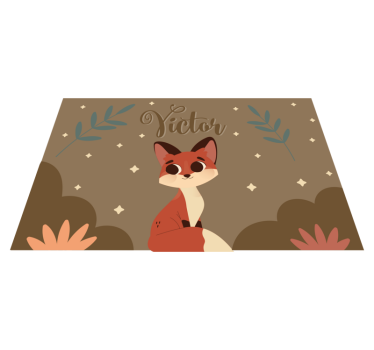 Podmetač djeca s simpatičnim lisicom - TenStickers