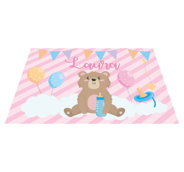 Podmetač djeca slatki medvjed balon - TenStickers