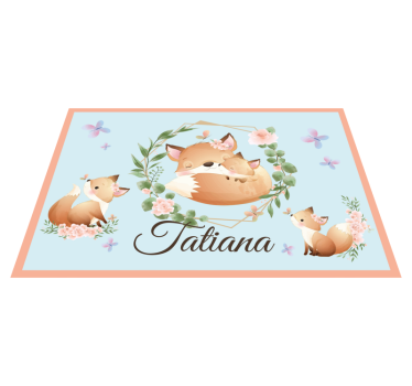 Podmetač djeca obitelj slatkih lisica - TenStickers