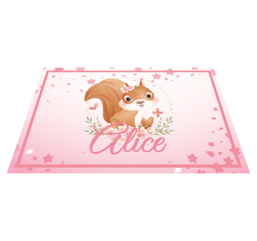 Podmetač djeca s ilustracijom slatkog vjeverice - TenStickers