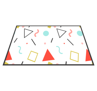 Smiješni geometrijski oblici izvorni vinil podmetači - TenStickers