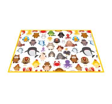 Podmetač djeca Šarena kolekcija životinja - TenStickers