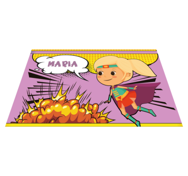 Podmetač s imenom superheroina stripova. - TenStickers