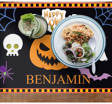 Dječji halloween uzorak s imenom halloween stolnjaci - TenStickers