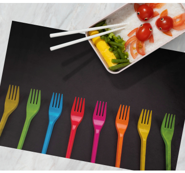 Dugine plastične vilice dječja prostirka za stol - TenStickers