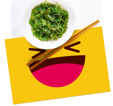 Moderni emoji koji se smiju djeci vinilni placemati - TenStickers