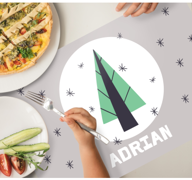 Personalizirane božićne jelke božićne prostirke za stol - TenStickers