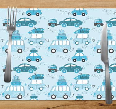 Podmetač djeca automobili s prtljagom - TenStickers
