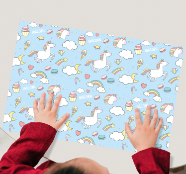 Podmetač djeca jednorog i duge - TenStickers