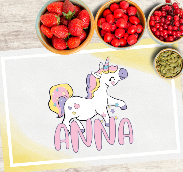 Podmetač djeca jednorog s srcima - TenStickers
