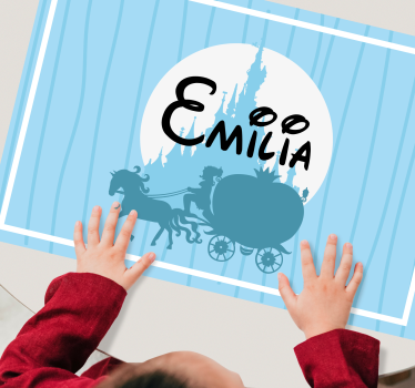 Podmetač djeca kočija vučena konjima - TenStickers