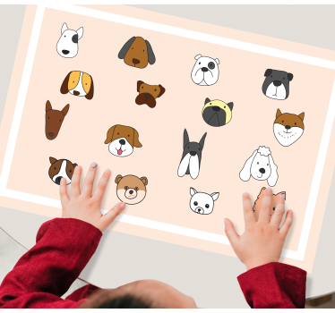 Podmetač djeca kolekcija životinjskih lica - TenStickers