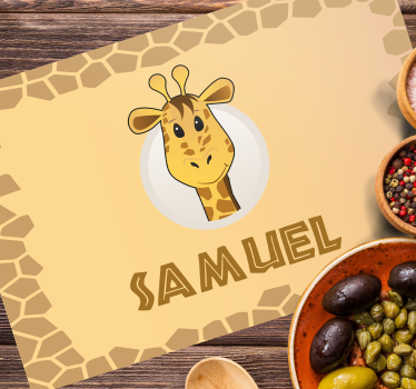 Podmetač djeca s dizajnom žirafe - TenStickers