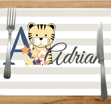 Podmetač djeca s ilustracijom slatkog tigra - TenStickers