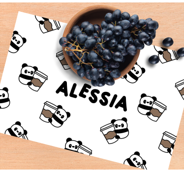 Podmetač djeca s likovima slatkih panda - TenStickers