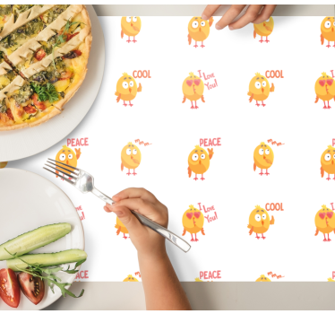 Podmetač djeca s motivima slatkih pilića - TenStickers