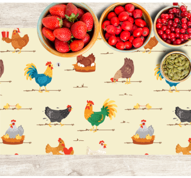 Podmetač djeca s šarenim uzorcima pilića - TenStickers