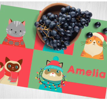 Podmetač djeca s simpatičnim crtanim mačkama - TenStickers