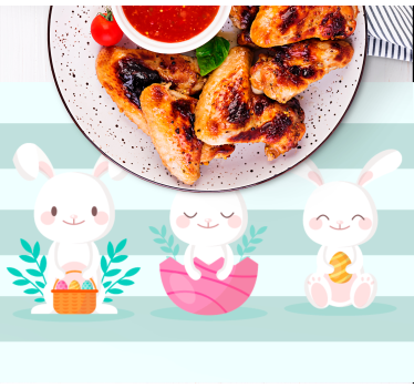 Podmetač djeca s simpatičnim zeko likovima - TenStickers