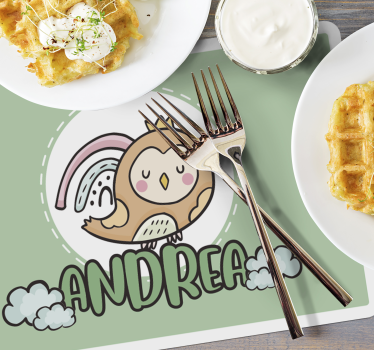 Podmetač djeca s simpatičnom sovicom - TenStickers