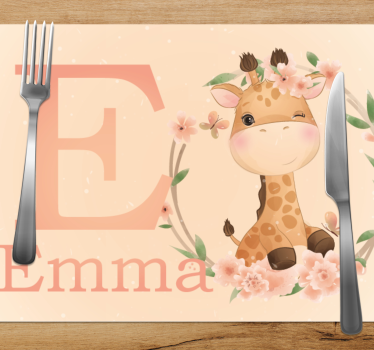 Podmetač djeca s simpatičnom žirafom - TenStickers