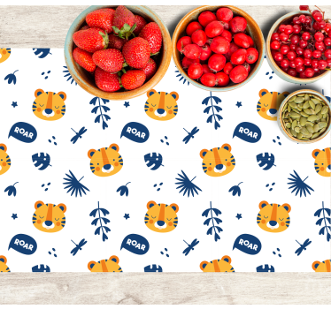 Podmetač djeca s uzorkom tigrove glave - TenStickers