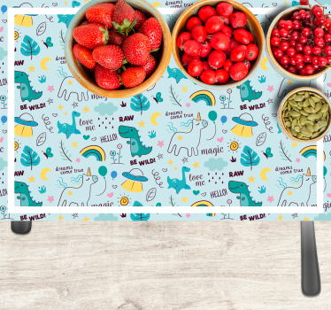 Podmetač djeca Šarena dino fantazija - TenStickers