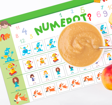 Podmetač djeca Šarena edukativna tabla - TenStickers