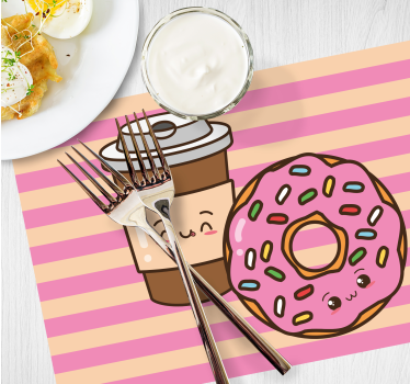 Podmetač djeca slatki kava donut - TenStickers